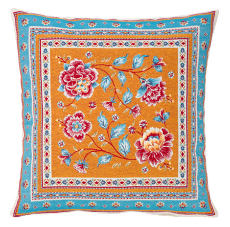 Jacquard cushion cover (ROUSSILLON. blue ) - Click Image to Close
